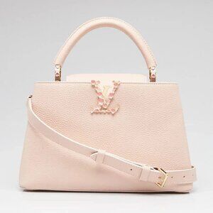 Louis Vuitton Blush Taurillon Leather Capucines Blooms MM Bag